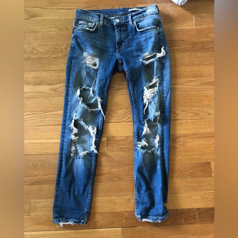 Zara ripped jeans